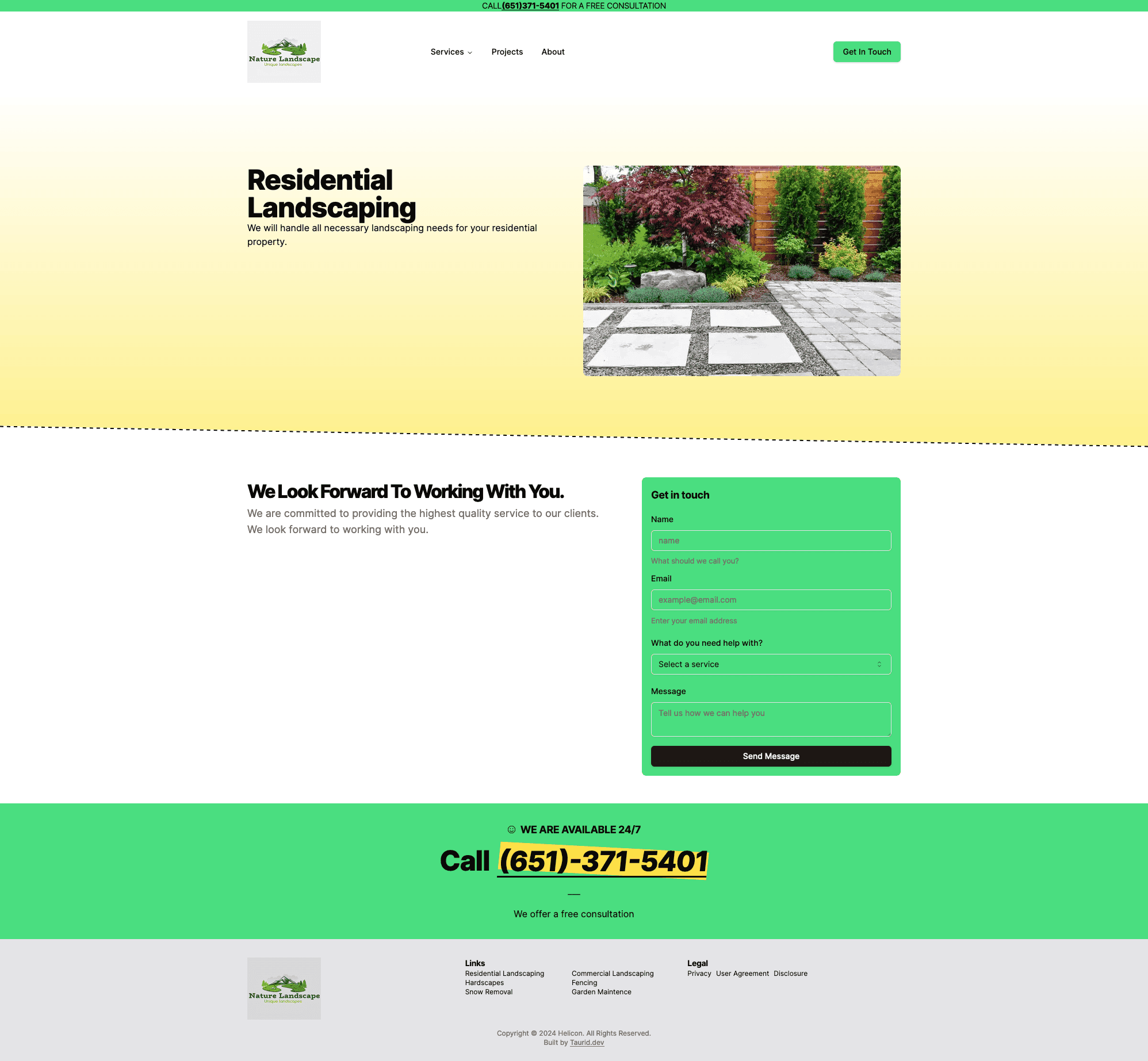 Landscaping Business Website